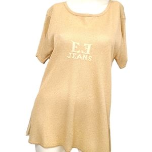 Escada Gold Mesh Logo Top size Large